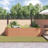 Podniesiony grządka Brązowy 320 x 80 x 81 cm Stal