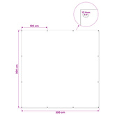 Plandeka z oczkami Biały 3 x 3 m 180 gsm PE
