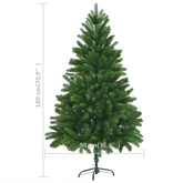 vidaXL Sztuczna choinka z lampkami i bombkami, 180 cm, zielona model standard