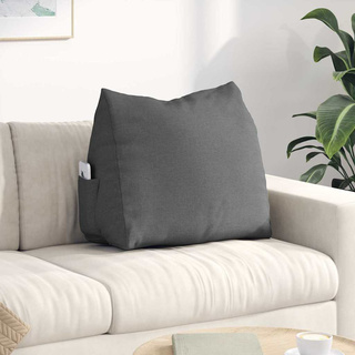 Poduszka na plecy Ciemnoszary 60 x 20 x 50 cm tkanina