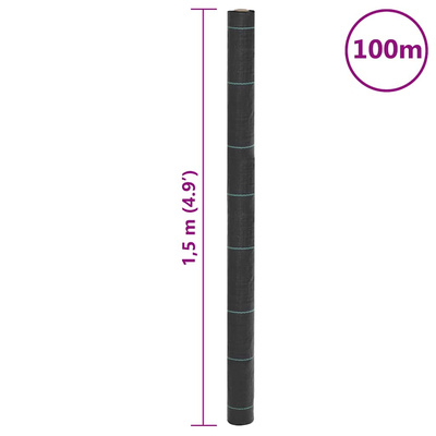 Weed Membrane Black 1,5x100 m PP