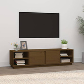 vidaXL Szafka pod TV, miodowy brąz, 156x40x40 cm, lite drewno sosnowe