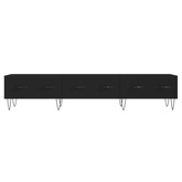 vidaXL Szafka pod TV, czarna, 150x36x30 cm, materiał drewnopochodny wariant 5