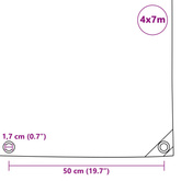 Plandeka 650 g/m?, 4 x 7 m, szara