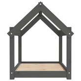 vidaXL Legowisko dla psa, szare,81x60x70 cm, lite drewno sosnowe