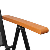 7-częściowy zestaw mebli ogrodowych, czarno-brązowy, aluminium