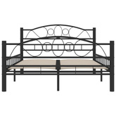Rama łóżka, czarna, stalowa, 120 x 200 cm
