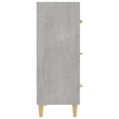 vidaXL Komoda, szarość betonu, 70x34x90 cm, materiał drewnopochodny