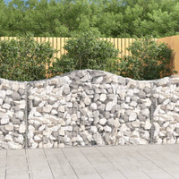 Kosze gabionowe, 12 szt, 200x50x100/120cm, galwanizowane żelazo