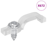 Klipsy LED Strip 23,8 mm 12 pcs przezroczysty Plastik i żelazo