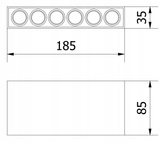 Oprawa natynkowa Led spot 15W biały GARTEMIDA