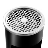 Ścienny kosz na śmieci z popielniczką, stal, 26 L, czarny