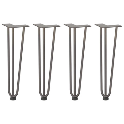 Nogi do stolika kawowego 4 szt. Naturalna stal 42 cm Solidna stal