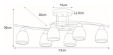 Lampa sufitowa K-JSL-8090/6 CHR z serii SAMIRA KAJA