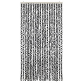 Zasłona przeciwko owadom, szaro-czarno-biała, 100x220, szenil