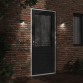 Kinkiet zewnętrzny, czarny, odlewane aluminium