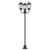 Lampa ogrodowa kolor bronzu 57 x 49 x 241 cm Aluminium i szkło