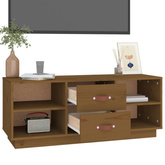 vidaXL Szafka pod TV, miodowy brąz, 100x34x40 cm, lite drewno sosnowe