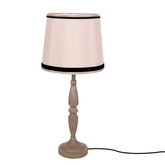 CARDINALE lampa stołowa h-58 cm ciemny szary 1x40 E27 abażur beżowy