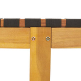 vidaXL Leżaki, 2 szt., czarne, lite drewno akacjowe i tkanina