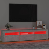 vidaXL Szafka pod TV z oświetleniem LED, szarość betonu, 180x35x40 cm