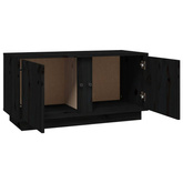 vidaXL Szafka pod TV, czarna, 80x35x40,5 cm, lite drewno sosnowe