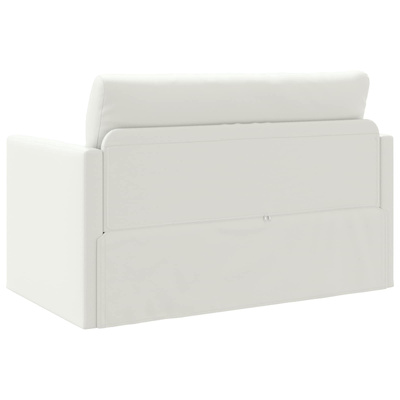 Sofa Bed Biały 124 x 71 x 78 cm Sztuczna skóra