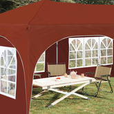 Namiot imprezowy rozkładany 575 x 288 x 245 cm terakota