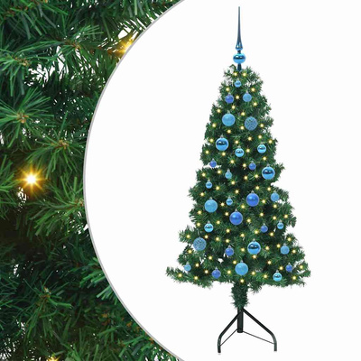 Rogowa Sztuczna Choinka z podstawą Zielony 150 cm PVC i Metal