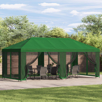 Altana z bokami 6 x 3 m zielony Poliester i Stal 190