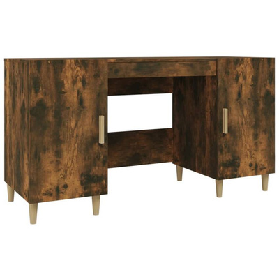 vidaXL Biurko, przydymiony dąb, 140x50x75 cm, materiał drewnopochodny model standard