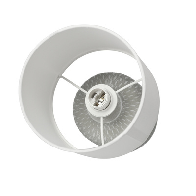 Lampka nocna Iner szara ceramiczna z abażurem Candellux