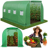 Tunel Ogrodowy Foliowy Szklarnia Na Warzywa Okna Zielony UV 4x2,5x2 M 10M²