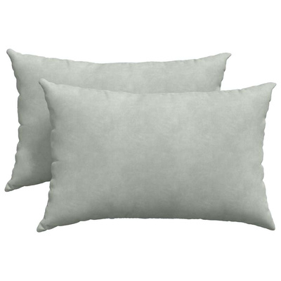 Poduszki na sofę 2 pcs Jasnoszary 60 x 40 cm Tkanina sztruksowa