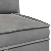 Sofa z miejscem do przechowywania jasnoszary Welur