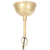 Industrialna lampa wisząca, 25 W, mosiężna, okrągła, 40 cm, E27