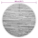 Dywan na zewnątrz, brązowy, ?200 cm, PP vidaXL