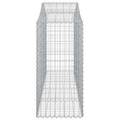 Kosze gabionowe, 8 szt, 200x50x120/140 cm, galwanizowane żelazo