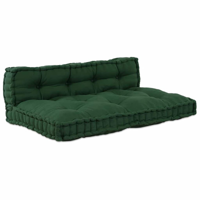 Poduszka do sofy paletowej 2 pcs zielony 120 x 80 x 38 cm