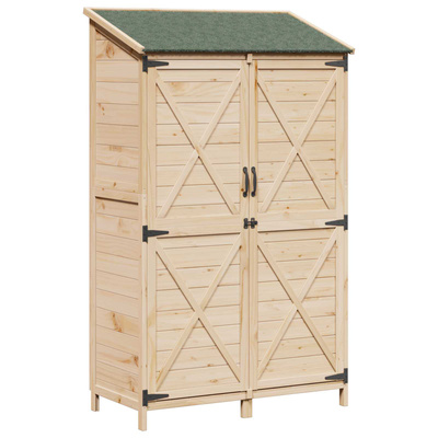 Shed ogrodowy naturalny 106 x 56 x 176,5 cm Drewno Świerkowe