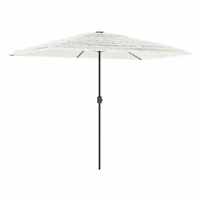 Parasol ogrodowy na stalowym słupku, biały, 300x200x250 cm