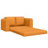 Sofa Bed Ciemny Żółty 148 x 71 x 83 cm tkanina