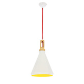 Lampa sufitowa wisząca candellux robinson 31-37695 e27 biały / wnętrze żółte