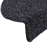 Maty na schody samoprzylepne 10 szt. 56x17x3 cm czarne półokrągłe