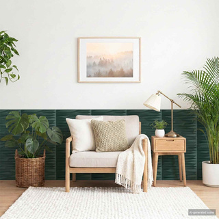 Panele ścienne 24 szt. 50 x 50 cm Zielony kamień Pianka XPS