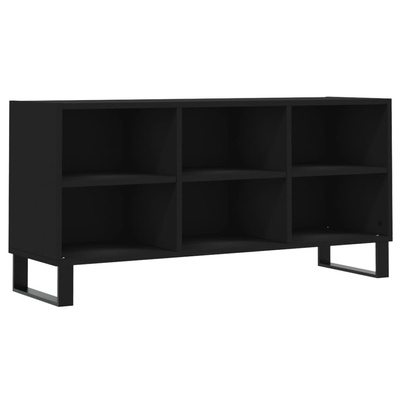 vidaXL Szafka pod TV, czarna, 103,5x30x50 cm, materiał drewnopochodny