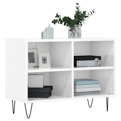 vidaXL Szafka pod TV, biała, wysoki połysk, 69,5x30x50 cm