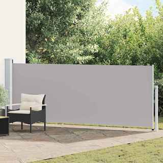 Wysuwana markiza boczna na taras, 140 x 514 cm, szara