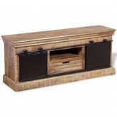 vidaXL Szafka pod TV, drewno mango, przesuwane drzwiczki, 110x30x45 cm