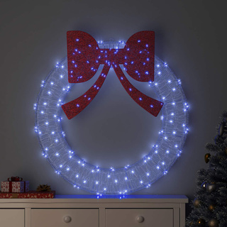 Wianek z 150 diodami LED Niebieski 120 cm Akryl